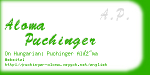 aloma puchinger business card